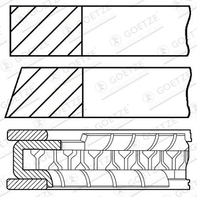 Sada pistnich krouzku GOETZE ENGINE 08-136700-00 Sada pistnich krouzku GOETZE ENGINE 08-136700-00