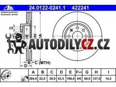 AT 422241 P/L brzdový kotouč ATE