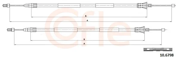 Tazne lanko, parkovaci brzda COFLE 10.6798 – OE 7701478158