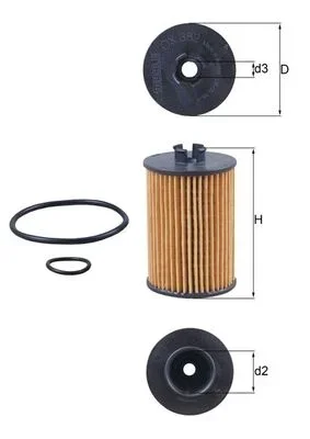 Olejový filtr MAHLE OX382D