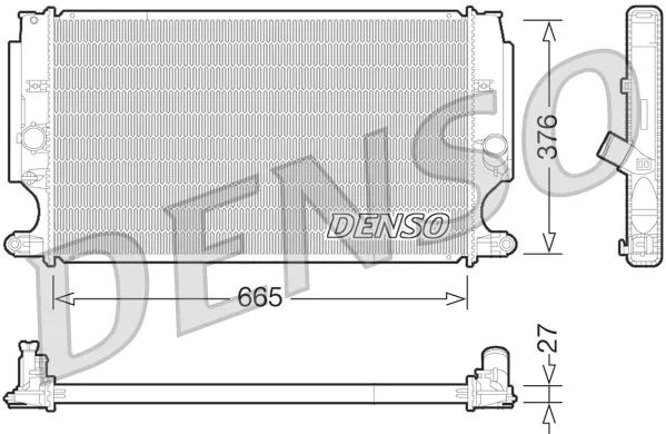 Chladič, chlazení motoru DENSO DRM50072 – OE 164000R030 Chladič, chlazení motoru DENSO DRM50072 – OE 164000R030