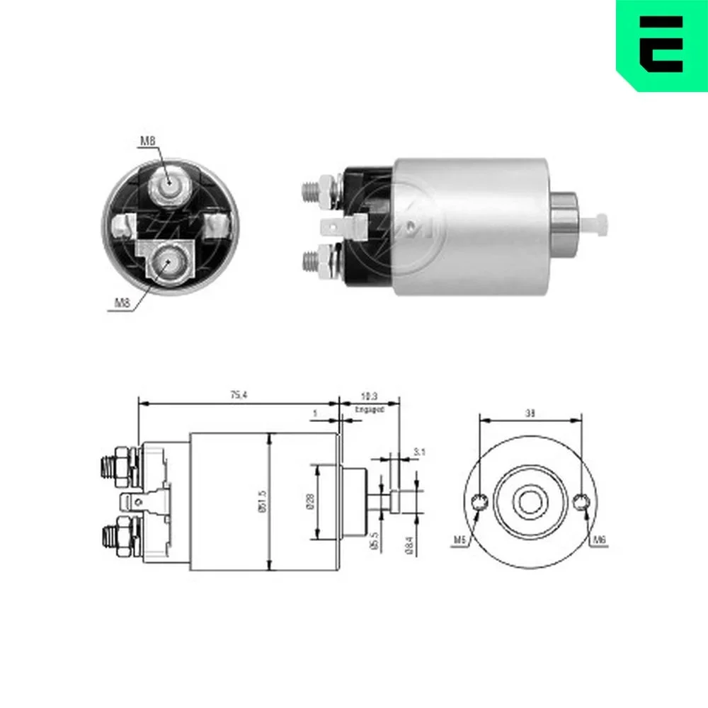 Elektromagnetický spínač, startér ERA ZM6698 Elektromagnetický spínač, startér ERA ZM6698