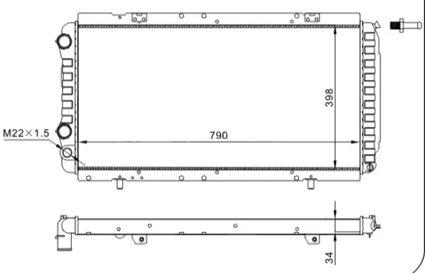 CHLADIČ BOXER 2.0-2.5D,TD 94- HART 600919