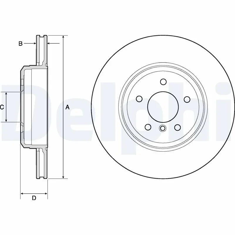 Brzdový kotouč DELPHI BG4753C – OE 34216763827