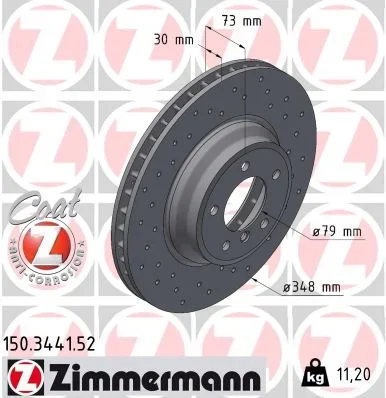 Brzdový kotouč ZIMMERMANN 150.3441.52