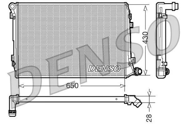 Chladič, chlazení motoru DENSO DRM32037 Chladič, chlazení motoru DENSO DRM32037
