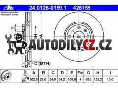 AT 426159 P/L brzdový kotouč ATE