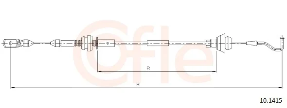 Lanko plynu COFLE 10.1415 – OE 6U0721555 Lanko plynu COFLE 10.1415 – OE 6U0721555