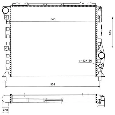 Chladič, chlazení motoru NRF 58743