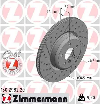 Brzdový kotouč ZIMMERMANN 150.2982.20