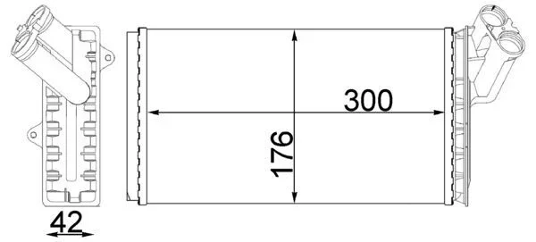 Výměník tepla, vnitřní vytápění MAHLE AH104000S Výměník tepla, vnitřní vytápění MAHLE AH104000S