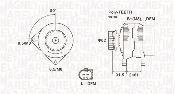 generátor MAGNETI MARELLI 063731820010