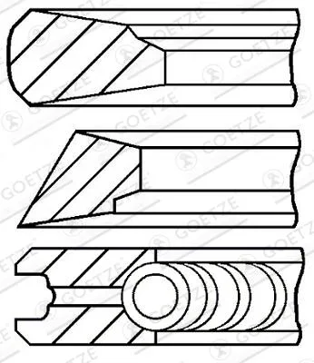 Sada pístních kroužků GOETZE ENGINE 08-155600-10 Sada pístních kroužků GOETZE ENGINE 08-155600-10