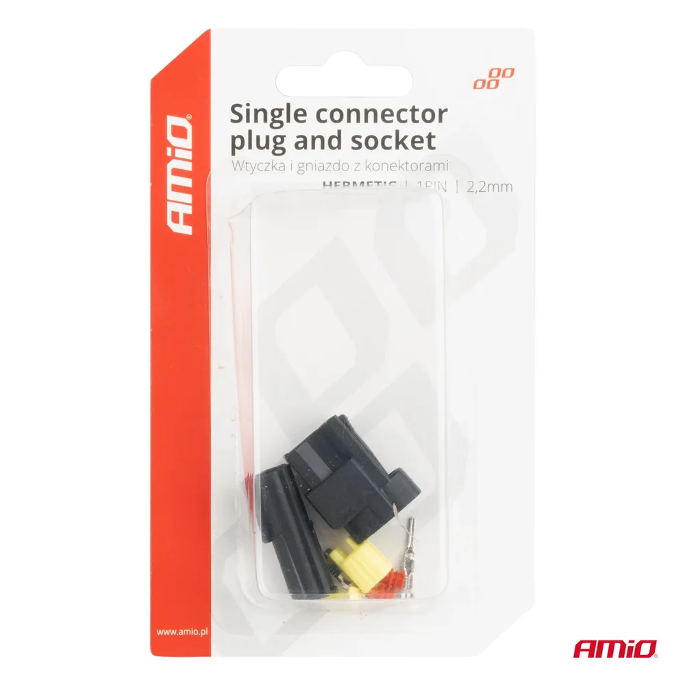 Sada elektrických konektorů vodotěsných 1 PIN 2,2 mm AMiO-04345 - Obrázek 5