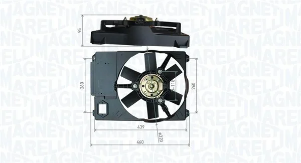 Větrák, chlazení motoru MAGNETI MARELLI 069422800010