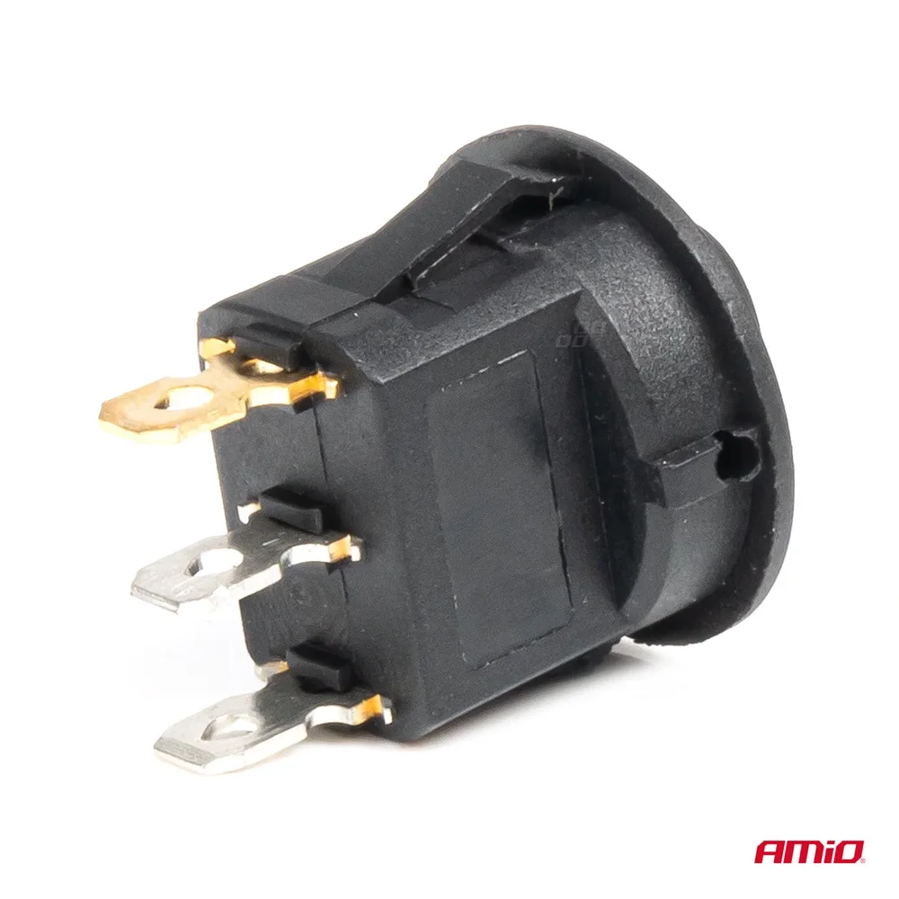 Kolébkový kulatý spínač se žlutým podsvícením AMIO-03962 - Obrázek 2
