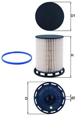 Palivový filtr MAHLE KX493D