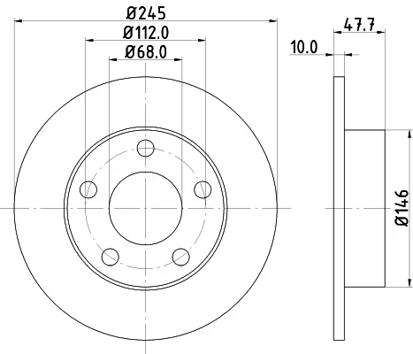 Brzdový kotouč HELLA 8DD355105-681