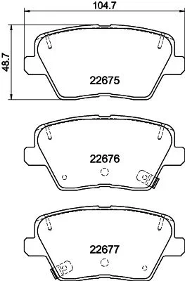 Sada brzdových destiček, kotoučová brzda HELLA 8DB355037-891