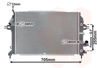 Chladič, chlazení motoru VAN WEZEL 37002460