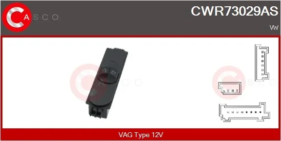 Spínač, zvedací zařízení oken CASCO CWR73029AS