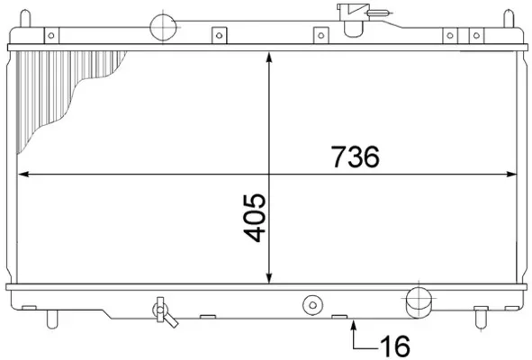 Chladič, chlazení motoru MAHLE CR1459000S Chladič, chlazení motoru MAHLE CR1459000S