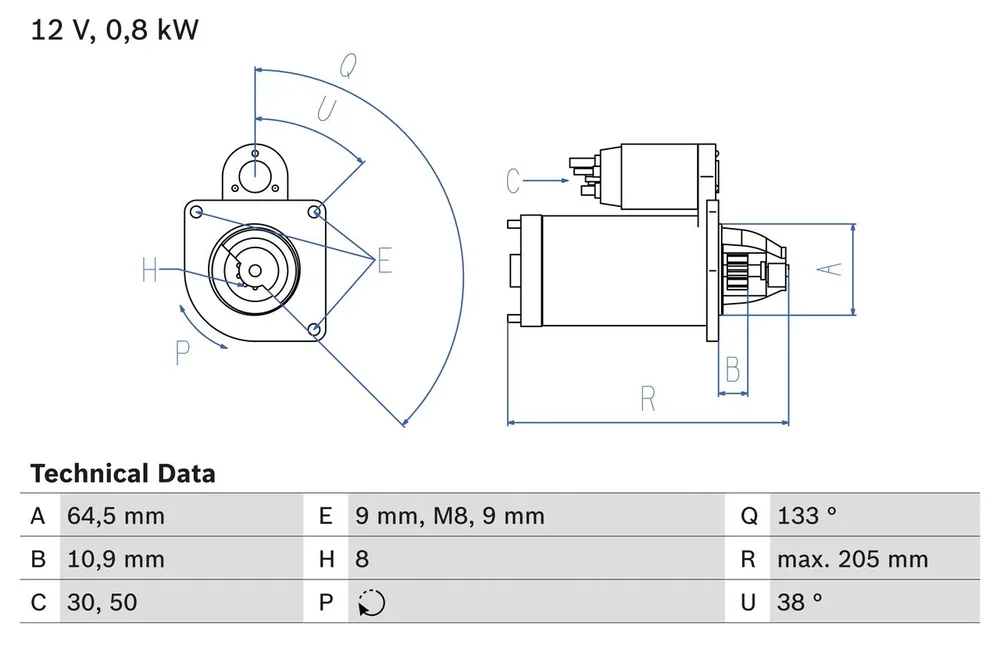 BO 0986024210 Startér BOSCH-výměnný díl