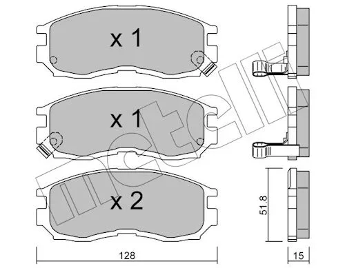 Sada brzdových destiček, kotoučová brzda METELLI 22-0224-0