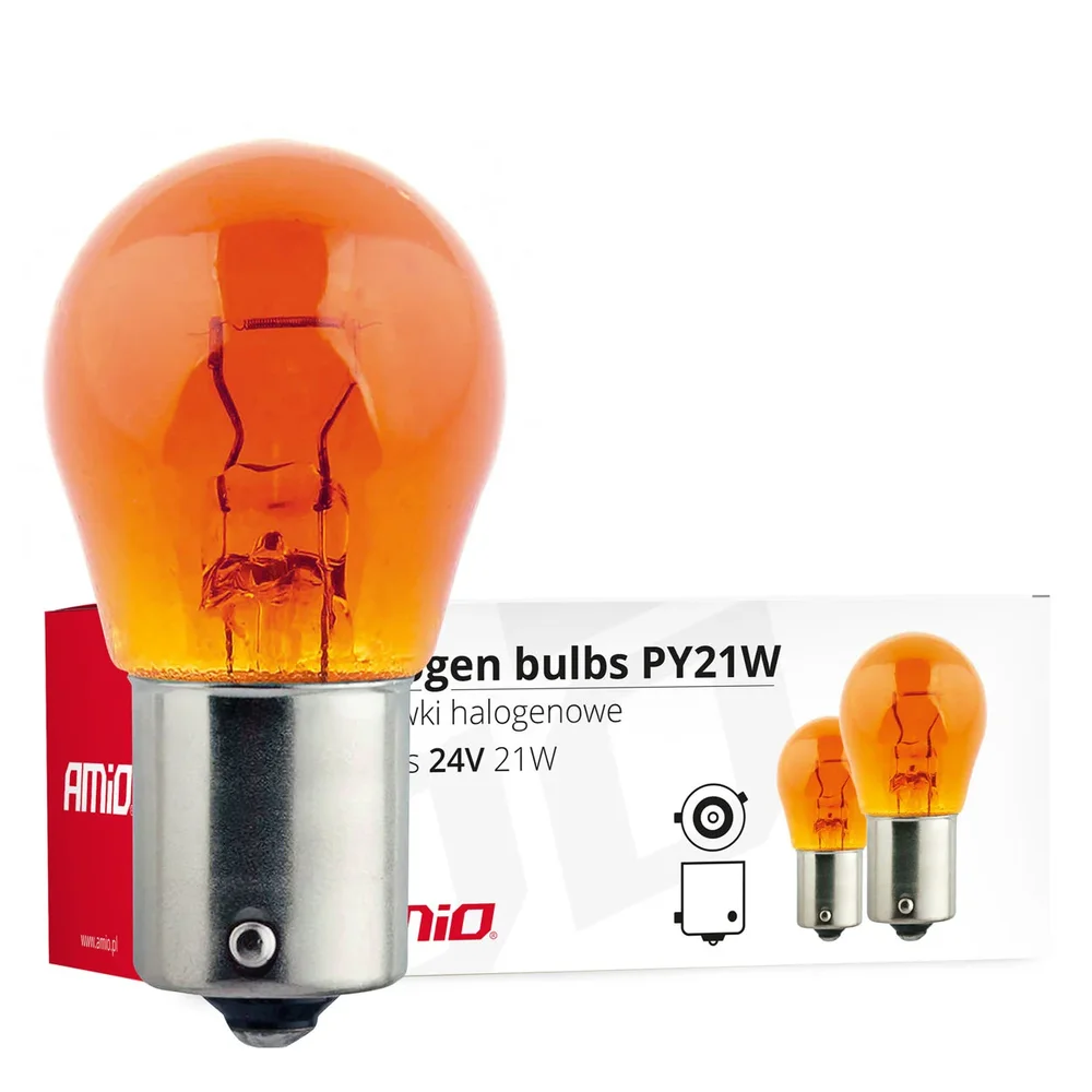HALOGENOVÉ ŽÁROVKY PY21W BAU15S 24V 21W AMIO 02573