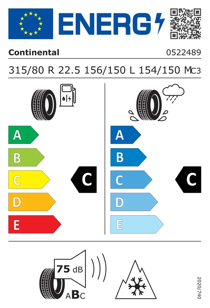315/80R22.5 CCO CHHD5 CONTINENTAL 315/80R22.5CCOCHHD5