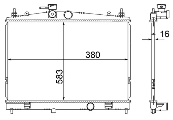 Chladič, chlazení motoru MAHLE CR856000S – OE 21410BA60A