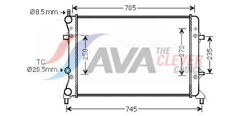 Chladič, chlazení motoru AVA Clever Choice VN2359 Chladič, chlazení motoru AVA Clever Choice VN2359