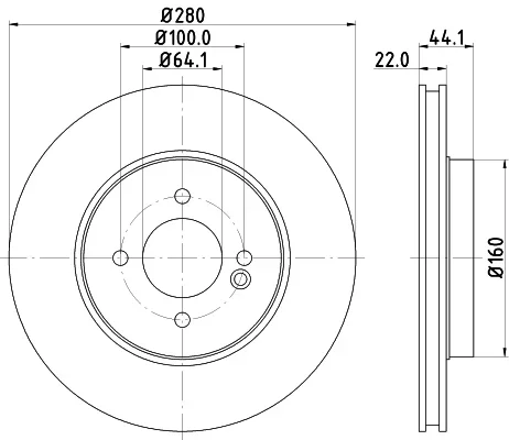 Brzdový kotouč HELLA 8DD355128-681