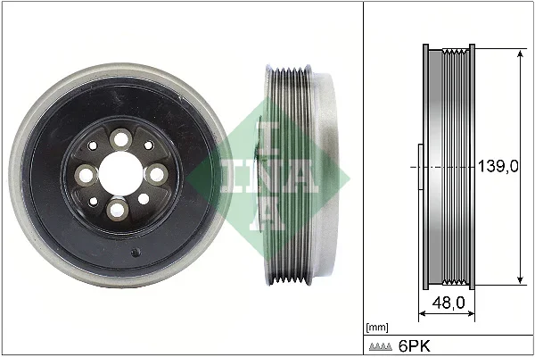 remenice, klikovy hridel Schaeffler INA 544006510 – OE 038105243K