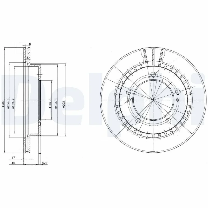 Brzdový kotouč DELPHI BG3158