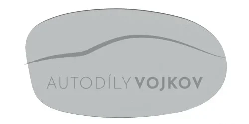 Sklo zpětného zrcátka pravé P v:5001 Sklo zpětného zrcátka pravé P v:5001