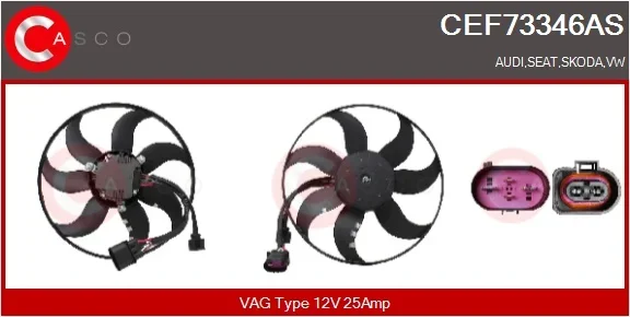 Větrák, chlazení motoru CASCO CEF73346AS