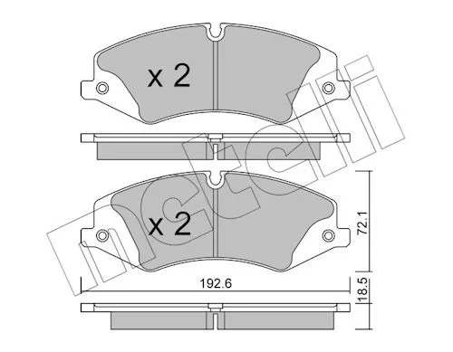 Sada brzdových destiček, kotoučová brzda METELLI 22-0836-0
