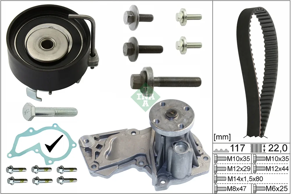 Vodni pumpa + sada ozubeneho remene Schaeffler INA 530049530