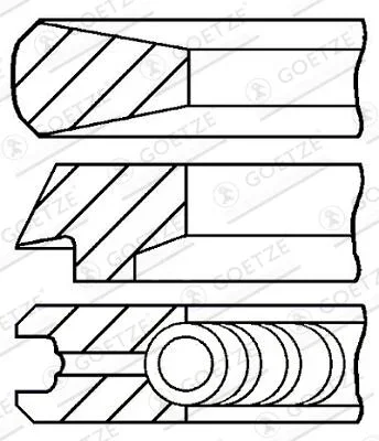 Sada pístních kroužků GOETZE ENGINE 08-428000-00 – OE 2996174