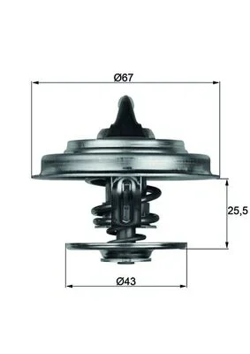 Termostat, chladivo MAHLE TX1875D