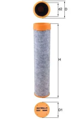 Filtr – sekundární vzduch MAHLE LXS7045 – OE 130300190101 Filtr – sekundární vzduch MAHLE LXS7045 – OE 130300190101