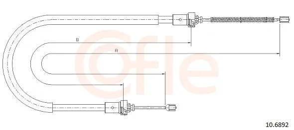 Tazne lanko, parkovaci brzda COFLE 10.6892 – OE 6001549112
