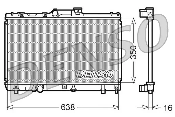 Chladič, chlazení motoru DENSO DRM50013 Chladič, chlazení motoru DENSO DRM50013